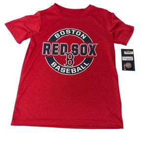 MLB Boston Red Sox Graphic Tee Red New Boys Size M 8-10